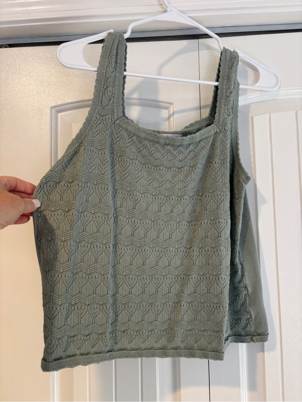 LC Lauren Conrad Olive Green Knit Tank Top